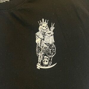 Thirty Single Black Graphic Skeleton T-Shirt